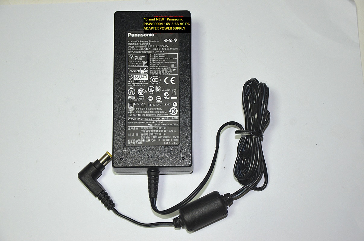 *Brand NEW* PJSWC0004 Panasonic 16V 2.5A AC100-240V AC DC ADAPTER POWER SUPPLY